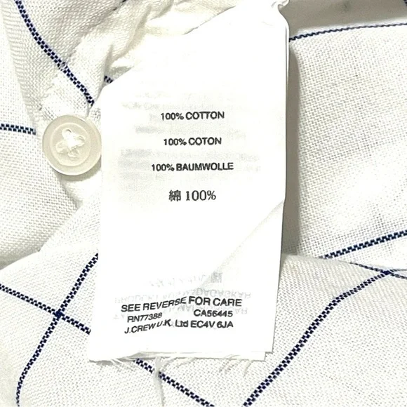 Madewell Woman White Blue Stripe Short Sleeve Button Down Shirt Size M - Picture 11 of 13